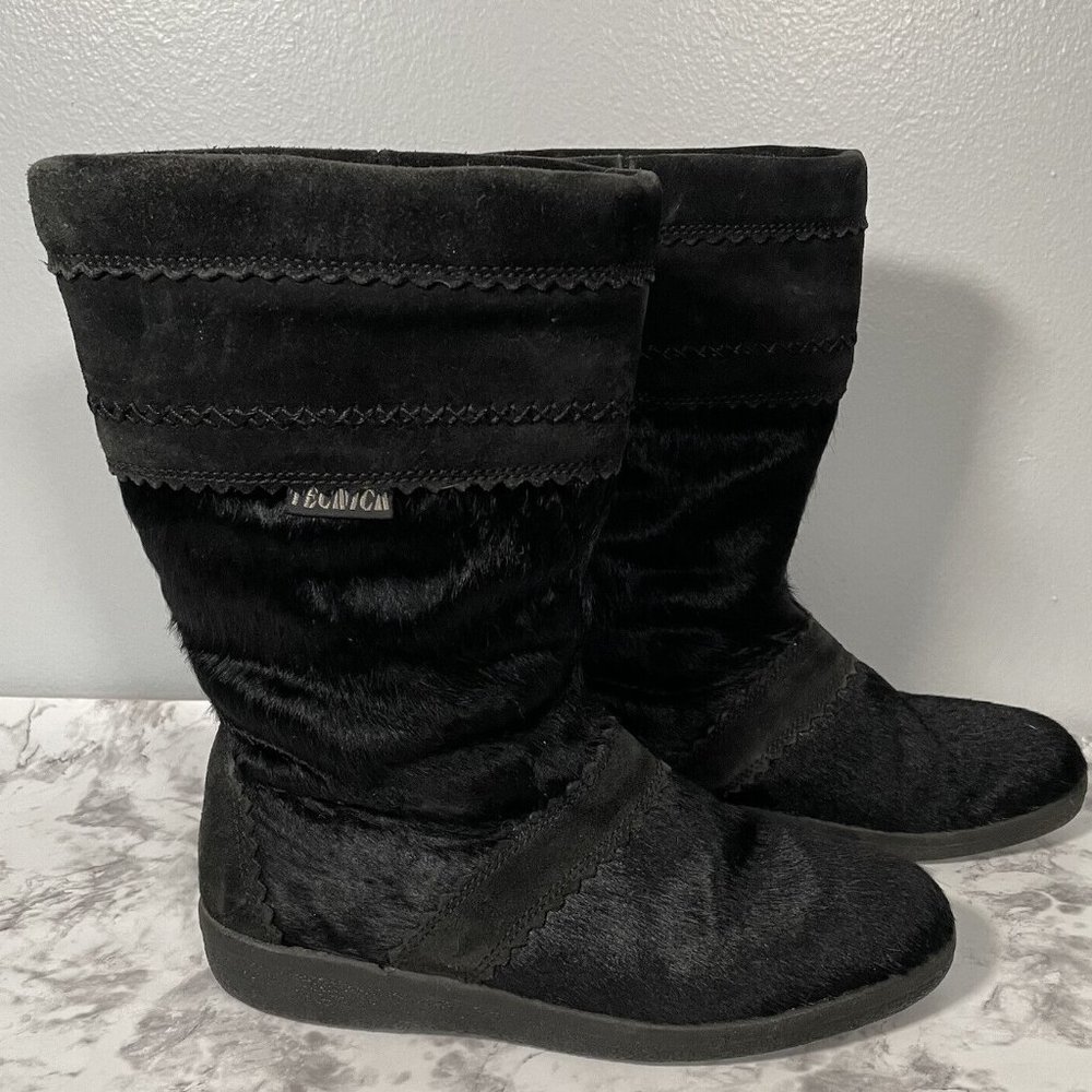 Tecnica Black Ski - Goat Fur Winter Boots Women's Size 39 Made in Italy